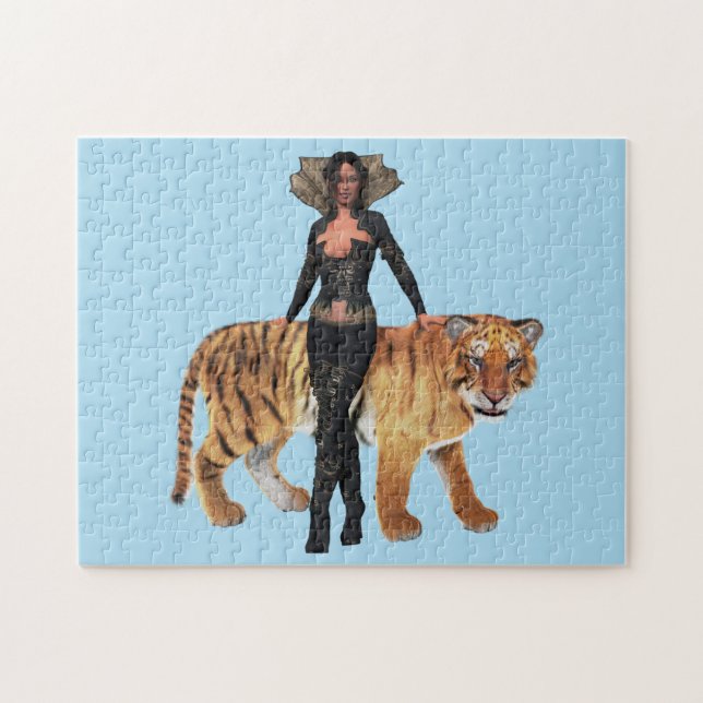 FRAU UND TIGER FANTASY PUZZLE (Horizontal)