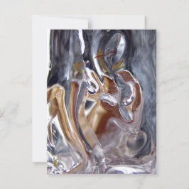 Frau unter Wasserfall Badegöttin Postkarte