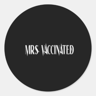 Frau Vaccected Runder Aufkleber
