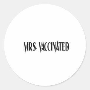 Frau Vaccected Runder Aufkleber