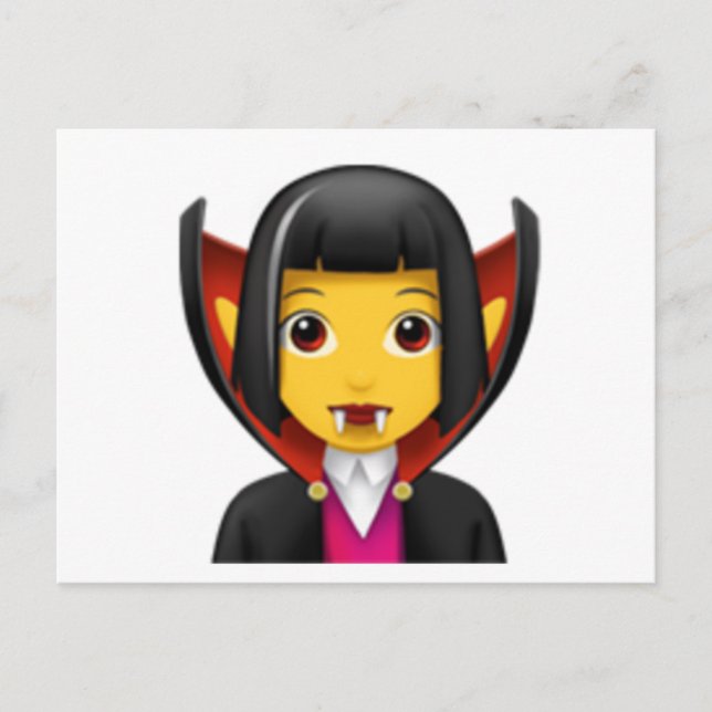 Frau Vampire - Emoji Postkarte (Vorderseite)