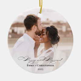 Frau Verheiratet Merry Foto 1. Weihnachtsgeschenk Keramik Ornament