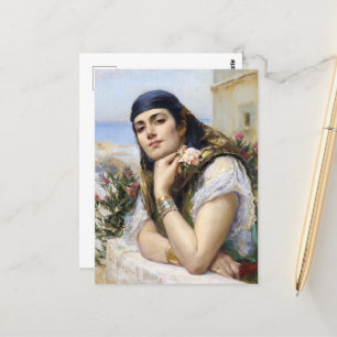 Frau von Algier, Arthur Bridgman Postkarte
