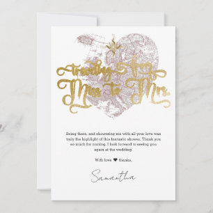 Frau von Fräulein Chic Herz Karte Reise Brautdusch