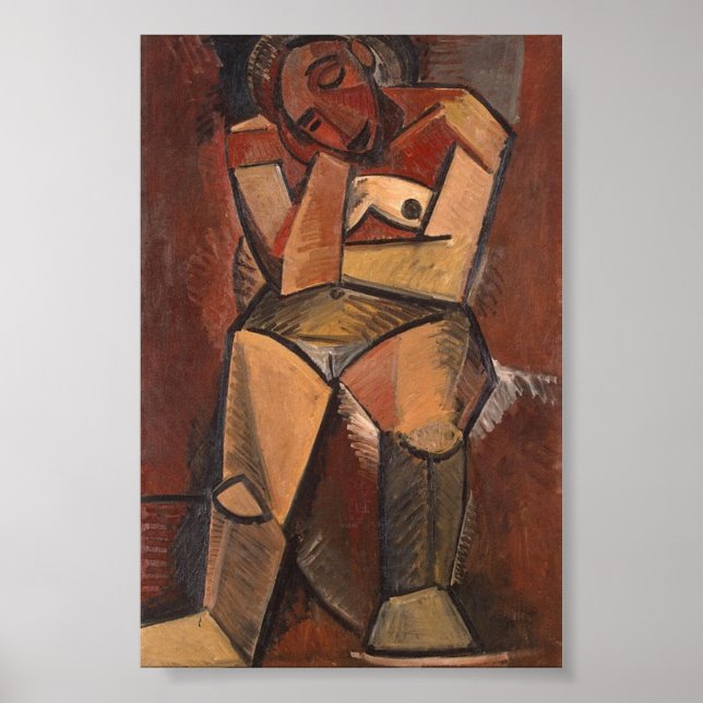 Frau von Pablo Picasso (1908) Poster (Vorne)