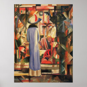 Frau vor einem Schaufenster von August Macke Poster