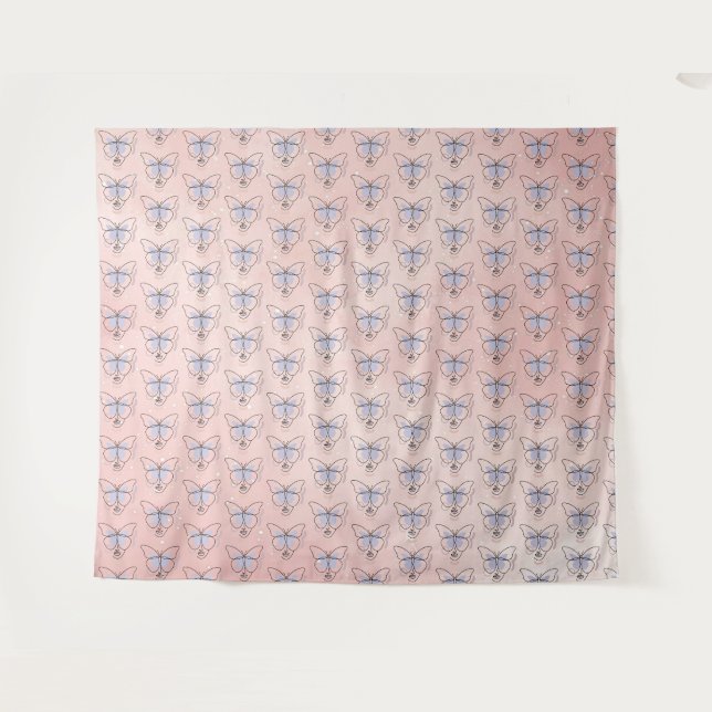 Frau Wandteppich (Vorderseite (Horizontal))