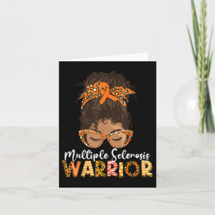 Frau Warrior Messy Bun - Multiple Sklerose A Karte