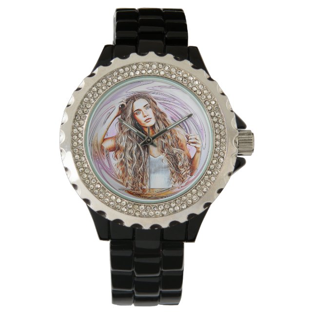 Frau Watch Enamel Band Mujer Reloj Esmalte Crysta Armbanduhr (Vorderseite)