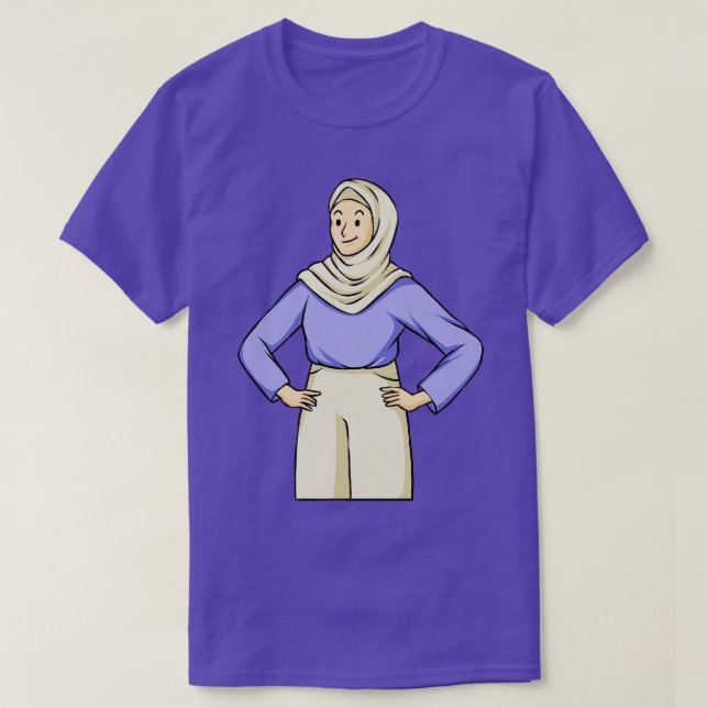 Frau Wearing Hijab T-Shirt (Design vorne)
