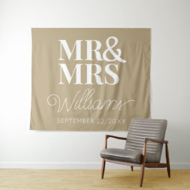 Frau Wedding Brautparty Moderner Hintergrund Wandteppich