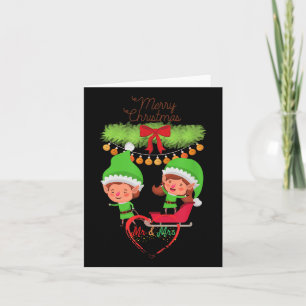 Frau Wedding Xmas Groom Brides Verheiratet Elfen B Karte