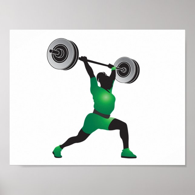 Frau Weightlift Poster (Vorne)