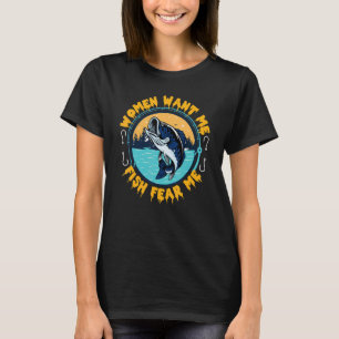 Frau will mich Fisch will mich Männer wenden ihre  T-Shirt