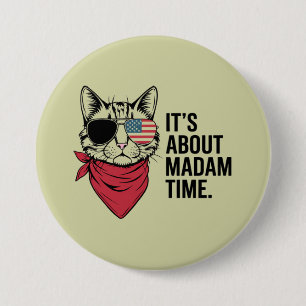 Frau Zeit Präsidentin 2024 Kamala Harris DNC Rally Button