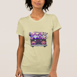 Frau zu Halloween Gnomes Lieferwagen Truck T - Shi T-Shirt