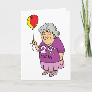 Frau zum 29. Geburtstag Karte
