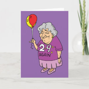 Frau zum 29. Geburtstag Karte