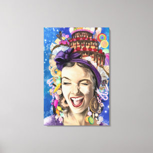 Frau zum Geburtstag Leinwanddruck