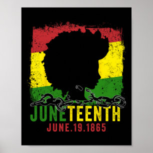 Frauen 1865 19. Juni Afro Mädchen Unabhängigkeitst Poster