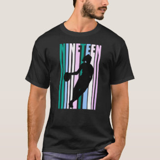 Frauen 19. Basketball Geburtstag Retro 19 Ni T-Shirt
