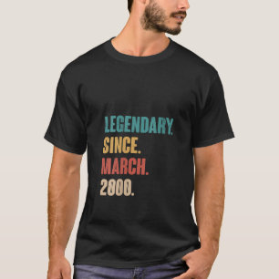 Frauen 23 Jahre alt Vintag 2000 Geburtstag März 23 T-Shirt
