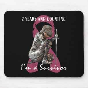Frauen 2 Jahre Krebsfrei Rosa Brustkrebs-Überleben Mousepad
