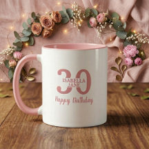 Frauen 30. Geburtstag Name Personalisierter Becher