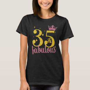 Frauen 35 Jahre alt und fabelhaft 35. Geburtstag T-Shirt