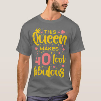 Frauen 40 Jahre Alte Geschenke 40 & Fabulous seit T-Shirt