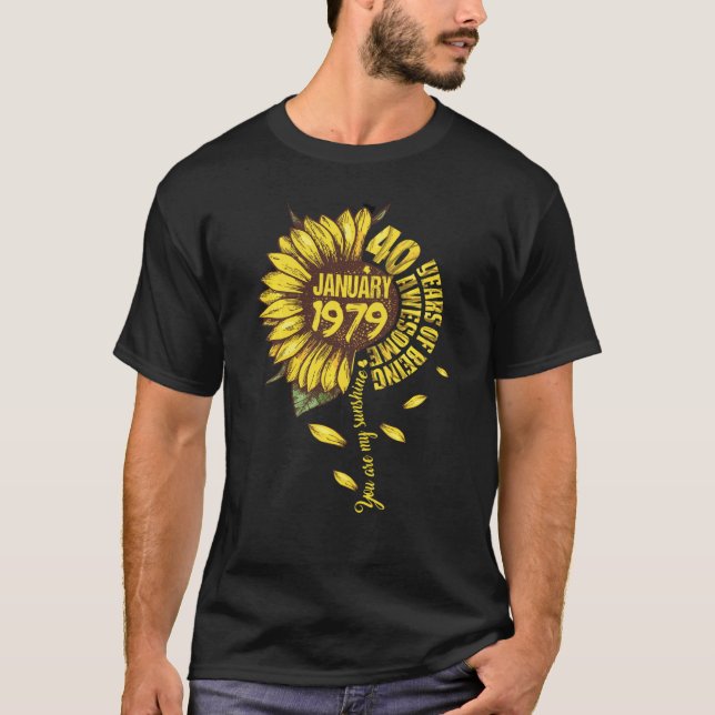 Frauen 40 Jahre Phantastisch im Januar 1979 gebore T-Shirt (Vorderseite)