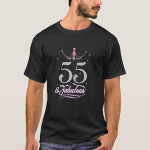 Frauen 55 Jahre alt Fabelous Diamond Crown Happy 5 T-Shirt