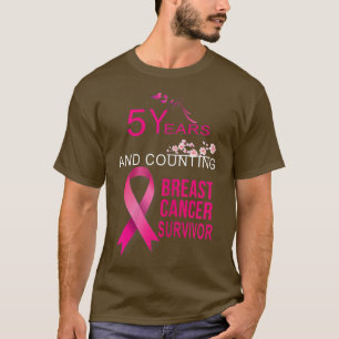 Frauen 5 Jahre Krebs kostenlos Geschenke Frauen ro T-Shirt