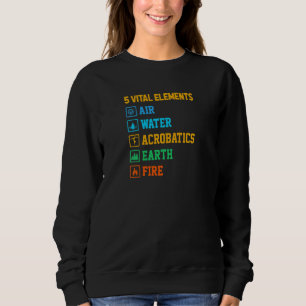 Frauen 5 Vital Elements Luft Wasser Akrobatik Gyma Sweatshirt