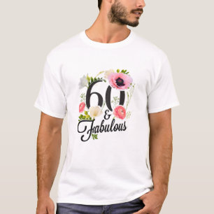 Frauen 60 und üppige 60 Jahre alte Blüte 60. Bir T-Shirt