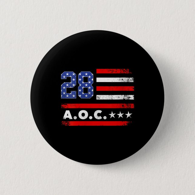 Frauen ab 2028 a.o.c. 2028 für Präsident Amerikane Button (Vorderseite)