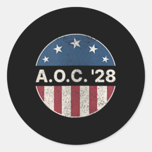 Frauen ab 2028 a.o.c. 2028 für Präsident Amerikane Runder Aufkleber