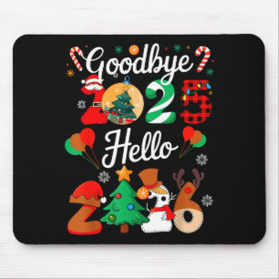Frauen Abschied 2025 Hallo 2026 Weihnachten passen Mousepad