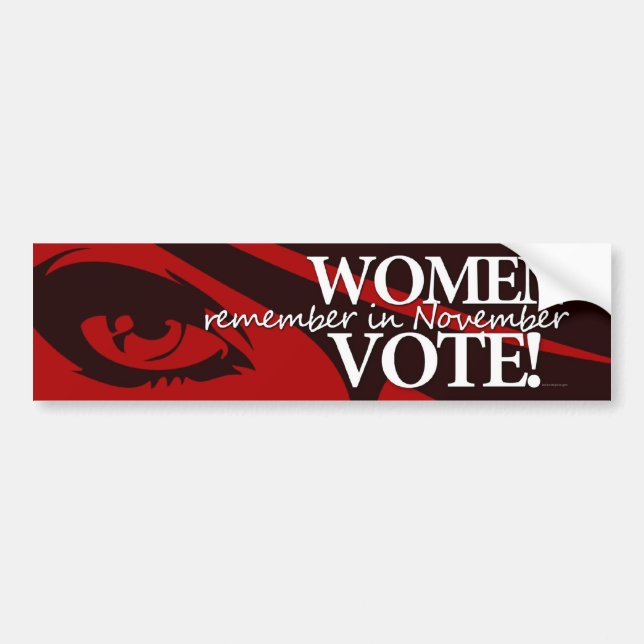 Frauen-Abstimmung - erinnern Sie sich herein am 8. Autoaufkleber (Vorne)