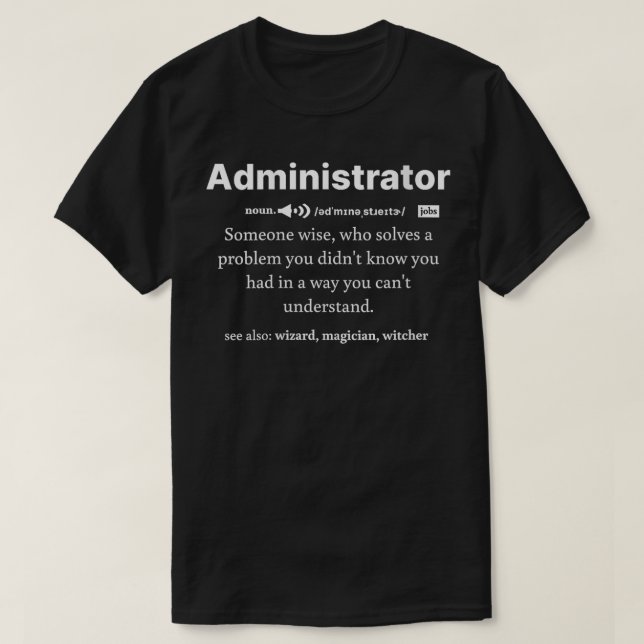 Frauen Administrator Gift Nerd Geek Men Women Date T-Shirt (Design vorne)