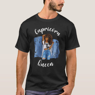 Frauen Afro Capricorn Königin aus Guatemala Zodiac T-Shirt