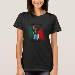 Frauen Afro Hair Mexikanische Königin Mexiko Fraue T-Shirt