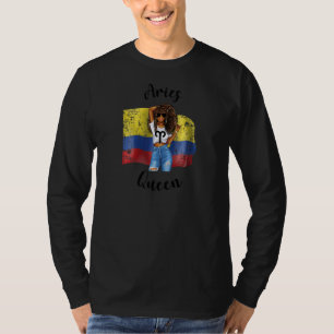 Frauen Afrokolumbianische Widder Königin Afrikanis T-Shirt
