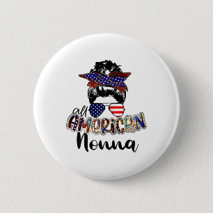Frauen alle American Nonna Messy Bun 4. Juli in Button