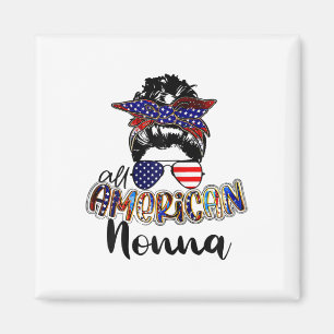 Frauen alle American Nonna Messy Bun 4. Juli in Magnet