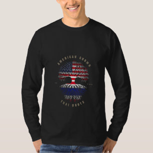 Frauen American Grown Thai Heart Liebe Thailand Fl T-Shirt