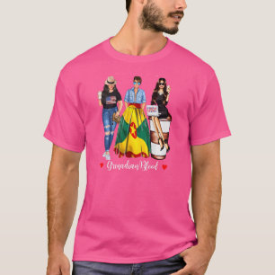 Frauen Amerikanisch Raised Grenada Blood Grenadian T-Shirt