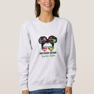 Frauen Amerikanische Grown Guyana Roots Girl Guyan Sweatshirt