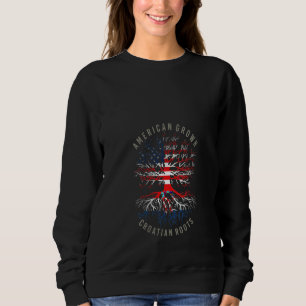 Frauen Amerikanische Grown Kroatische Wurzeln Usa Sweatshirt