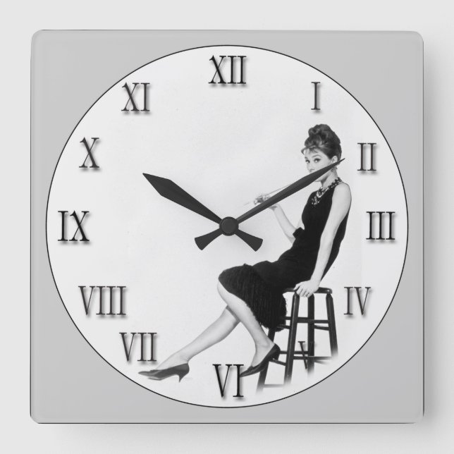 Frauen an der Schule Quadratische Wanduhr (Vorderseite)